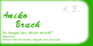aniko bruch business card